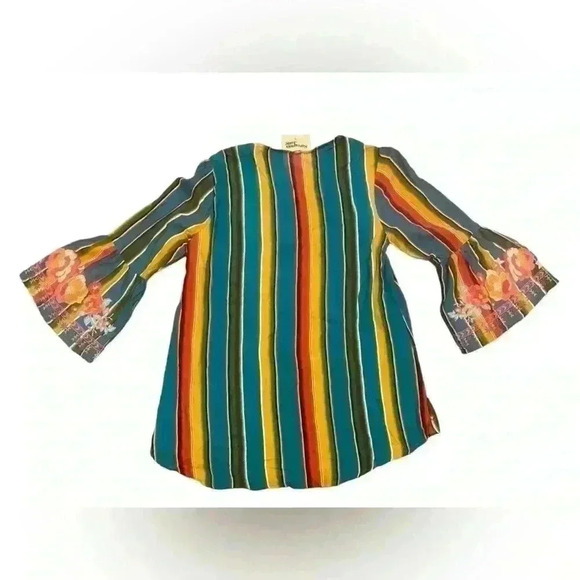 SAVANNA JANE STRIPE BELL SLEEVE in Western Size Small - Picture 6 of 12